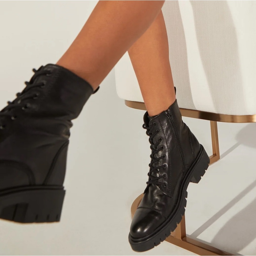ALDO Leather Combat Boots
